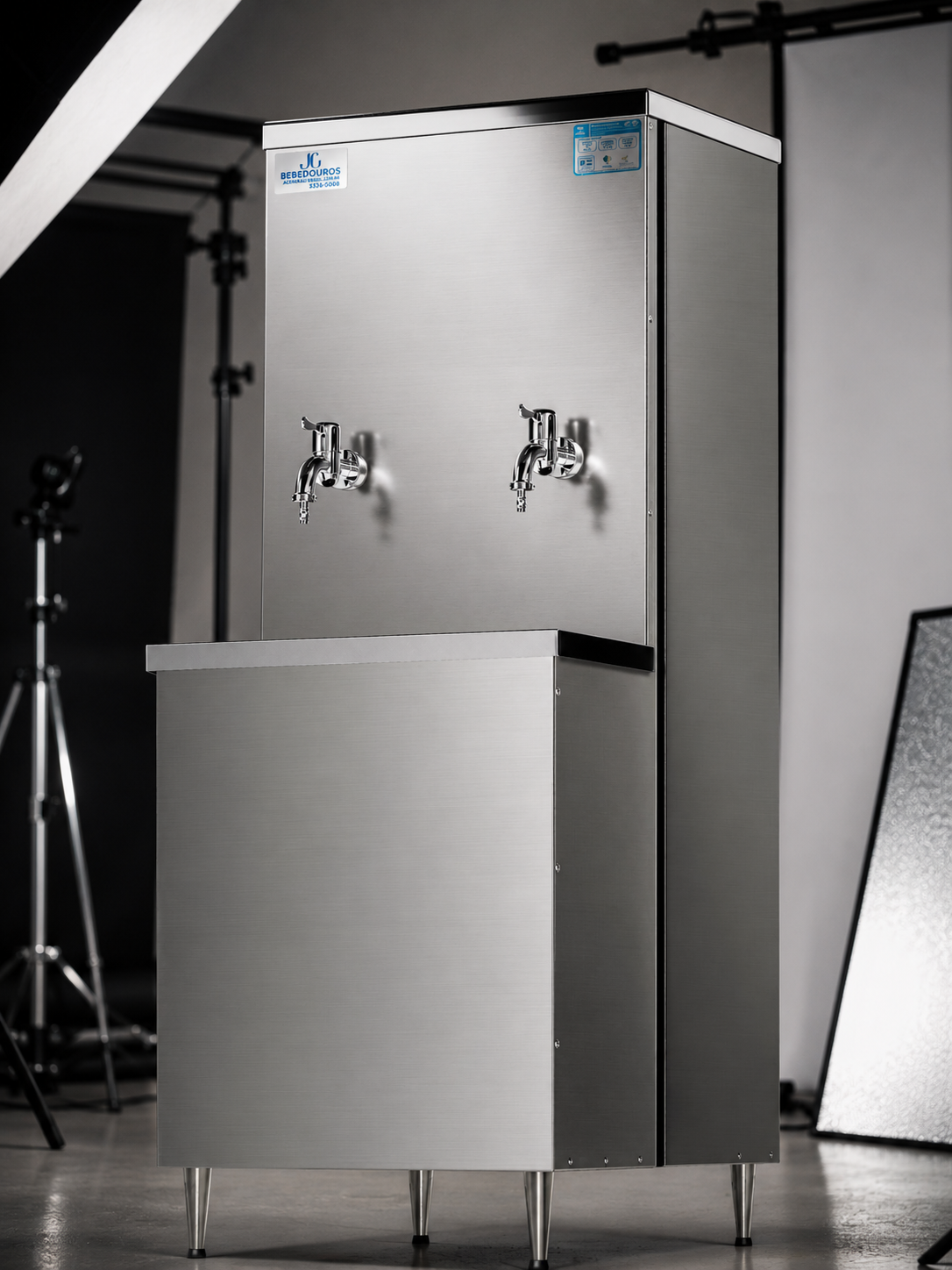 Bebedouro industrial JG — acabamento em aço inox